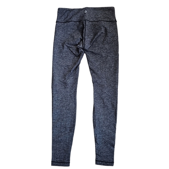 Lululemon Athletica Wunder Under Herringbone Black Gray Leggings Size 4 - Picture 2 of 11